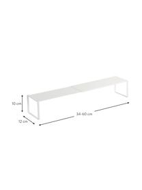 Pólka na buty Frame, Stal malowana proszkowo, Biały, S 34-60 x W 10 cm
