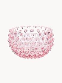 Mundgeblasene Snackschalen Hobnail, 4 Stück, Glas, mundgeblasen, Hellrosa, transparent, Ø 12 x H 7 cm