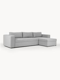 Grosses Schlafsofa Noah (4-Sitzer) mit Stauraum, Bezug: Polyester Der strapazierf, Gestell: Massives Buchennholz, FSC, Webstoff Grau, B 343 x T 180 cm, Eckteil links