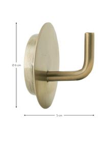 Gancio appendiabiti in metallo Lema, 2 pezzi, Alluminio rivestito, Ottonato, Ø 6 x Prof. 5 cm
