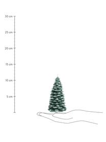 Candela decorativa Winter Tree 2 pz, Cera, Verde, bianco, Ø 9 x Alt. 12 cm