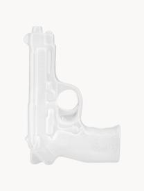 Jarrón pequeño de porcelana de diseño Gun, Porcelana esmaltada, Blanco, An 12 x Al 17 cm