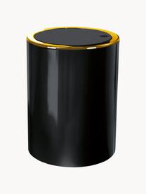 Poubelle design avec couvercle à bascule Golden Clap, Plastique, Noir, 5 L