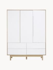Šatníková skriňa Cassy, Svetlé drevo, biela, Š 148 x V 195 cm