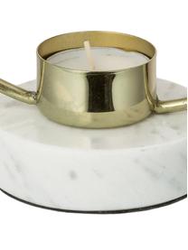 Candelabro Golden Ring, Portavelas: metal, recubierto, Dorado, blanco, An 18 x Al 20 cm