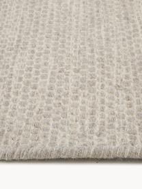 Tapis en laine tissé main, chiné Asko, Gris, larg. 80 x long. 250 cm