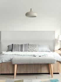 Cabecero Comfort, Estructura: madera de pino, madera co, Tapizado: 100% poliéster Alta resis, Madera pintada blanco, An 160 x Al 80 cm