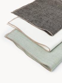 Servilletas de lino Audra, 6 uds., 100% lino, Gris antracita, beige, An 46 x L 46 cm