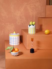 Bunt bemalte Schälchen Rafika im marokkanischen Design, 4er-Set, Steingut, Weiß, Blau, Orange, Gelb, Ø 11 cm