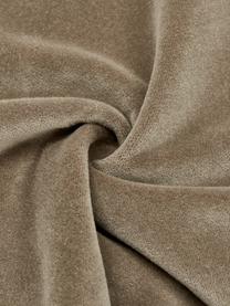 Samt-Kissen Pintuck in Braun mit erhabenem Strukturmuster, mit Inlett, Bezug: 55% Rayon, 45% Baumwolle, Webart: Samt, Taupe, 45 x 45 cm