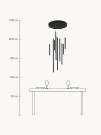 Stmievateľné závesné LED svietidlo Trimle, Čierna, Ø 50 cm