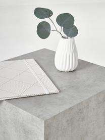 Table d'appoint look marbre Lesley, MDF, enduit feuille mélaminée, Blanc aspect marbre, haute brillance, larg. 45 x haut. 50 cm