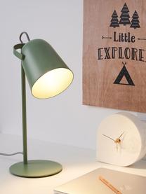 Retro bureaulamp True Pistachio, Lampenkap: gecoat metaal, Lampvoet: gecoat metaal, Groen, Ø 15 x H 40 cm