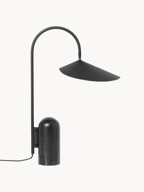 Velká stolní lampa s mramorovou podstavou Arum, nastavitelná, Černá, mramorovaná, Š 34 cm, V 50 cm