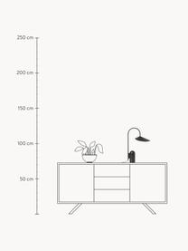 Große Tischlampe Arum mit Marmorfuß, verstellbar, Lampenschirm: Aluminium, pulverbeschich, Gestell: Eisen, pulverbeschichtet, Fuß: Marmor, Schwarz, marmoriert, B 34 x H 50 cm