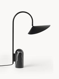 Velká stolní lampa s mramorovou podstavou Arum, nastavitelná, Černá, mramorovaná, Š 34 cm, V 50 cm