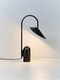 Velká stolní lampa s mramorovou podstavou Arum, nastavitelná, Černá, mramorovaná, Š 34 cm, V 50 cm