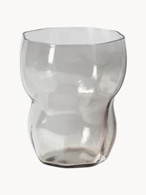 Verres à eau soufflés bouche Limfjord, 4 pièces, Verre, soufflé bouche, Gris, transparent, Ø 9 x haut. 11 cm, 350 ml