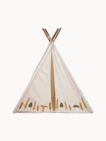 Kindertipi Millo van katoen, Frame: bamboe, Lichtbeige, B 110 x H 127 cm