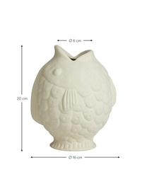 Design-Vase Ducie in Weiß, Steingut, Weiß, Ø 16 x H 20 cm