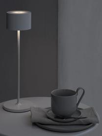 Mobiele LED outdoor tafellamp Farol, dimbaar, Lamp: gepoedercoat aluminium, Grijs, Ø 11 x H 34 cm
