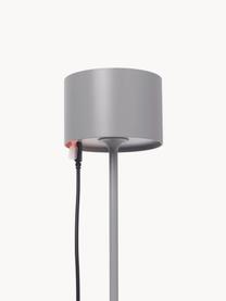 Mobiele LED outdoor tafellamp Farol, dimbaar, Lamp: gepoedercoat aluminium, Grijs, Ø 11 x H 34 cm