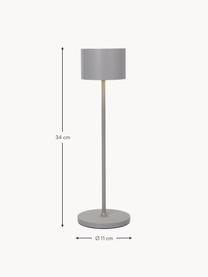 Lampe à poser d'extérieur LED mobile Farol, intensité lumineuse variable, Gris, Ø 11 x haut. 34 cm