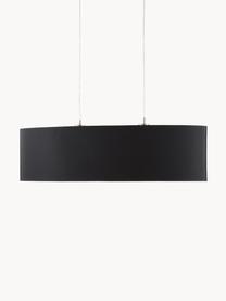 Ovale hanglamp Jamie, Fitting: vernikkeld metaal, Zwart, goudkleurig, B 78  x H 22 cm