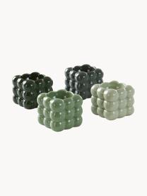 Soportes de huevo Bubbles, 4 uds., Porcelana Dolomita, Tonos verdes, An 6 x Al 6 cm