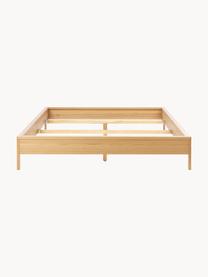 Houten bed Tammy, Hout met eikenhoutfineer, Eikenhout, B 180 x L 200 cm