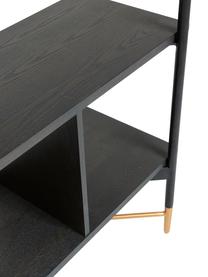 Offenes Standregal Shelving in Schwarz, Gestell: Metall, lackiert, Schwarz, 120 x 177 cm