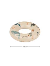 Flotador infantil Baloo, 100% plástico (PVC), Beige, multicolor (estampado de animales marinos), Ø 45 cm