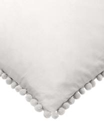 Taie d'oreiller percale de coton Bommy, 2 pièces, Gris, larg. 50 x long. 70 cm