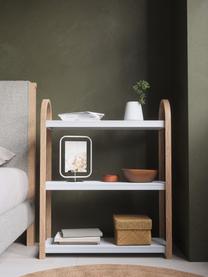 Libreria Bellwood, Struttura: legno, Scaffale: metallo rivestito, Bianco, legno chiaro, Larg. 72 x Alt. 90 cm