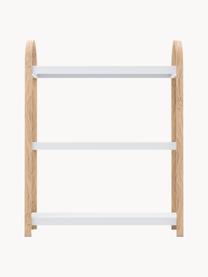 Wandkast Bellwood, Frame: hout, Plank: gecoat metaal, Wit, helder hout, B 72 x H 90 cm