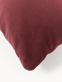 Samt-Sofa-Kissen Lena, Hülle: Samt (100 % Polyester), Samt Weinrot, B 50 x L 50 cm