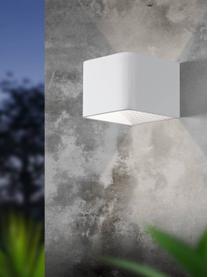 Outdoor LED wandlamp Doninni, Diffuser: kunststof, Wit, B 14 x H 8 cm