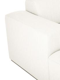 Ecksofa Melva (3-Sitzer) in Beige, Bezug: Polyester Der hochwertige, Gestell: Massives Kiefernholz, Spa, Füße: Kiefernholz Die Füße befi, Webstoff Beige, B 240 x T 144 cm