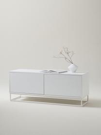 Mueble TV Lyckeby, Estructura: tablero de fibras de dens, Patas: metal con pintura en polv, Blanco, An 140 x Al 54 cm