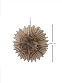 Adorno navideño luminoso Glow, Tejido de papel, Greige, Ø 60 cm