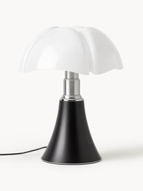 Veľká stmievateľná stolová LED lampa Pipistrello, Matná čierna, Ø 40 x V 50-62 cm