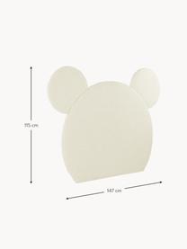 Teddy-Kopfteil Mikke, Polyester, Sperrholz und Schaumstoff, Teddy Cremeweiss, B 147 x H 115 cm