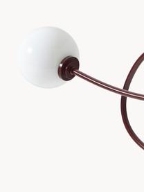 Lampe de table avec pied en marbre Alina, Lie de vin, marbré, larg. 33 x haut. 51 cm