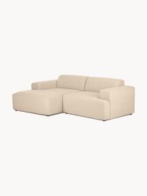 Ecksofa Melva (3-Sitzer), Bezug: 100% Polyester Der hochwe, Gestell: Massives Kiefernholz, Spa, Füße: Kunststoff Dieses Produkt, Webstoff Beige, B 239 x T 143 cm, Eckteil rechts