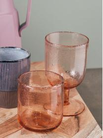 Mundgeblasene Wassergläser Leyla in Rosa, 6 Stück, Glas, Rosa, transparent, Ø 8 x H 9 cm, 300 ml