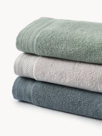 Set de toallas de algodón ecológico Premium, tamaños diferentes, 100% algodón ecológico con certificado GOTS (por GCL International, GCL-300517)
Gramaje superior 600 g/m², Verde salvia, Set de 3 (toalla tocador, toalla lavabo y toalla ducha)