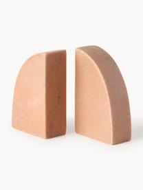 Marmeren boekensteun Natasha, 2 stuks, Marmer, Terracotta, gemarmerd, B 10 x H 16 cm