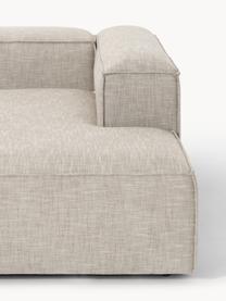 Modulares Ecksofa Lennon aus Leinen-Mix, Bezug: 50 % Viskose, 25 % Leinen, Gestell: Fichtenholz, Sperrholz, m, Füße: Kunststoff Dieses Produkt, Leinen-Mix Grau, B 327 x T 180 cm, Eckteil links