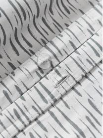 Taie d'oreiller en coton imprimé Vilho, Gris clair, larg. 50 x long. 70 cm