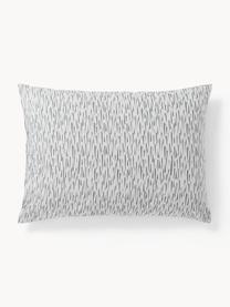 Funda de almohada de algodón estampado Vilho, Gris oscuro, An 45 x L 110 cm